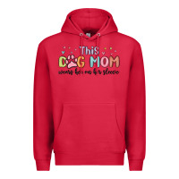 Cardinal this dog mom wears her heart on her sleeve Premium Hoodie - MaliasSmallBusiness