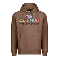 Chestnut this dog mom wears her heart on her sleeve Premium Hoodie - MaliasSmallBusiness