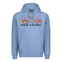 Colony Blue this dog mom wears her heart on her sleeve Premium Hoodie - MaliasSmallBusiness