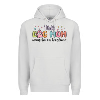 Dove Grey this dog mom wears her heart on her sleeve Premium Hoodie - MaliasSmallBusiness