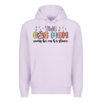 Lilac this dog mom wears her heart on her sleeve Premium Hoodie - MaliasSmallBusiness