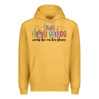 Mustard this dog mom wears her heart on her sleeve Premium Hoodie - MaliasSmallBusiness