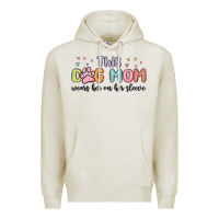 Oatmeal Heather this dog mom wears her heart on her sleeve Premium Hoodie - MaliasSmallBusiness