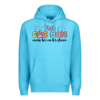 Ocean Blue this dog mom wears her heart on her sleeve Premium Hoodie - MaliasSmallBusiness