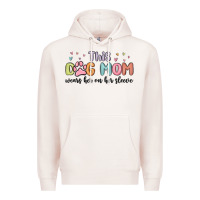 Pale Pink this dog mom wears her heart on her sleeve Premium Hoodie - MaliasSmallBusiness