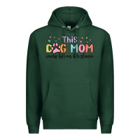 Sports Green this dog mom wears her heart on her sleeve Premium Hoodie - MaliasSmallBusiness
