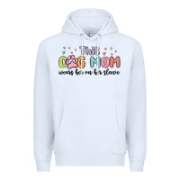 White this dog mom wears her heart on her sleeve Premium Hoodie - MaliasSmallBusiness