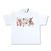 White christmas ballerina shoes Urban Heavy Tee - MaliasSmallBusiness