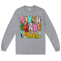 Heather Grey sixth grade vibes Long Sleeve Tee - texasbilliewilder