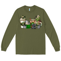 Army Green veteran coffee cups Long Sleeve Tee - AdoDesignShop