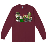Burgundy veteran coffee cups Long Sleeve Tee - AdoDesignShop
