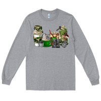 Heather Grey veteran coffee cups Long Sleeve Tee - AdoDesignShop