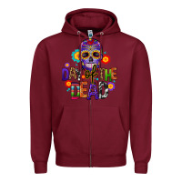 Burgundy day of the dead mexico Zipper Hoodie - CTS Tumbler Store