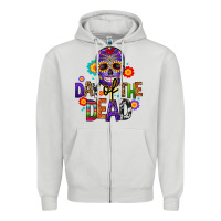 Dove Grey day of the dead mexico Zipper Hoodie - CTS Tumbler Store