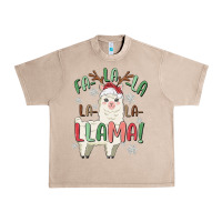 French Oak fa la la llama Urban Heavy Tee - MaliasSmallBusiness