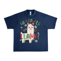 Navy fa la la llama Urban Heavy Tee - MaliasSmallBusiness