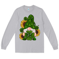 Moon Dust st patricks day shamrock gnomes  sunflowers Long Sleeve Tee - RanaPortraitStore