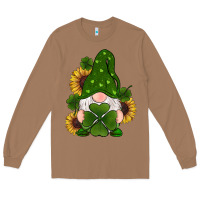 St Patricks Day Shamrock Gnomes  Sunflowers Long Sleeve Tee | Teevron