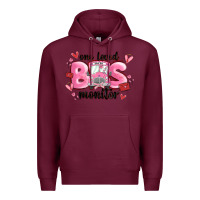 Burgundy one loved bus monitor Premium Hoodie - MaliasSmallBusiness
