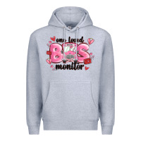 Heather Grey one loved bus monitor Premium Hoodie - MaliasSmallBusiness