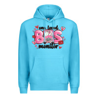 Ocean Blue one loved bus monitor Premium Hoodie - MaliasSmallBusiness