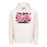 Pale Pink one loved bus monitor Premium Hoodie - MaliasSmallBusiness