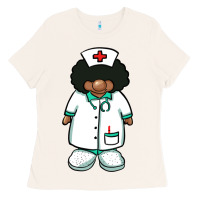 Bone african nurse gnome afro hair Ladies Tee - BarkalooDesign
