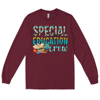 Burgundy special education crew Long Sleeve Tee - texasbilliewilder