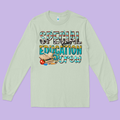 Special Education Crew Long Sleeve Tee Designed By Texasbilliewilder