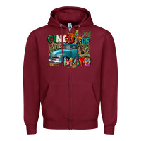 Burgundy cinco de mayo Zipper Hoodie - CTS Tumbler Store