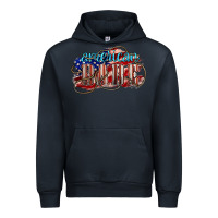 Navy American babe Urban Hoodie - NancyCooperArtShop