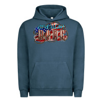 Pigment Midnight Navy American babe Urban Hoodie - NancyCooperArtShop