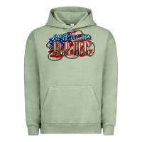 Pigment Oil Green American babe Urban Hoodie - NancyCooperArtShop