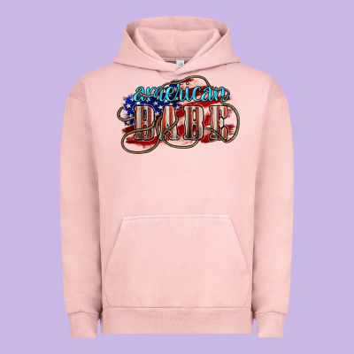 American Babe Urban Hoodie Designed By Nancycooperartshop