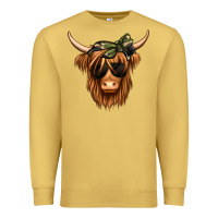 Antique Gold camouflage long haired cow Premium Sweatshirt - Jasminsmagicworld