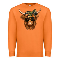 Carrot camouflage long haired cow Premium Sweatshirt - Jasminsmagicworld
