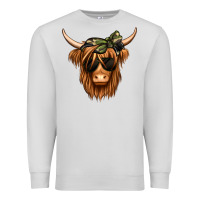 Dove Grey camouflage long haired cow Premium Sweatshirt - Jasminsmagicworld
