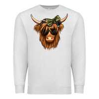 Oatmeal Heather camouflage long haired cow Premium Sweatshirt - Jasminsmagicworld