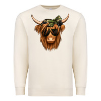 Sandshell camouflage long haired cow Premium Sweatshirt - Jasminsmagicworld