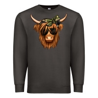Smoke camouflage long haired cow Premium Sweatshirt - Jasminsmagicworld