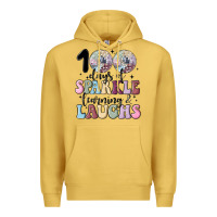 Antique Gold 100 days of sparkle learning and laugh faux sequin Premium Hoodie - MaliasSmallBusiness