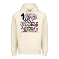 Tofu 100 days of sparkle learning and laugh faux sequin Premium Hoodie - MaliasSmallBusiness