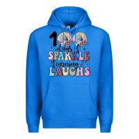True Royal 100 days of sparkle learning and laugh faux sequin Premium Hoodie - MaliasSmallBusiness