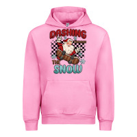 Fuchsia Pink dashing through the snow Urban Hoodie - MaliasSmallBusiness