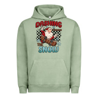 Pigment Oil Green dashing through the snow Urban Hoodie - MaliasSmallBusiness