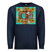 Navy sunflower and daisy nurse tumbler Premium Sweatshirt - BundleAndBundleShop