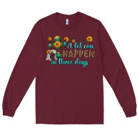 Burgundy a lot can happen in three days Long Sleeve Tee - Zillion Design Studio