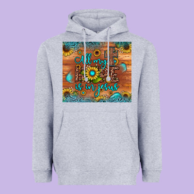 All My Hope Is In Jesus Heavyweight Hoodie Designed By Jahusdesignshop
