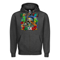 Charcoal Heather day of the dead Zipper Hoodie - CTS Tumbler Store