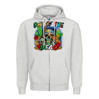Dove Grey day of the dead Zipper Hoodie - CTS Tumbler Store